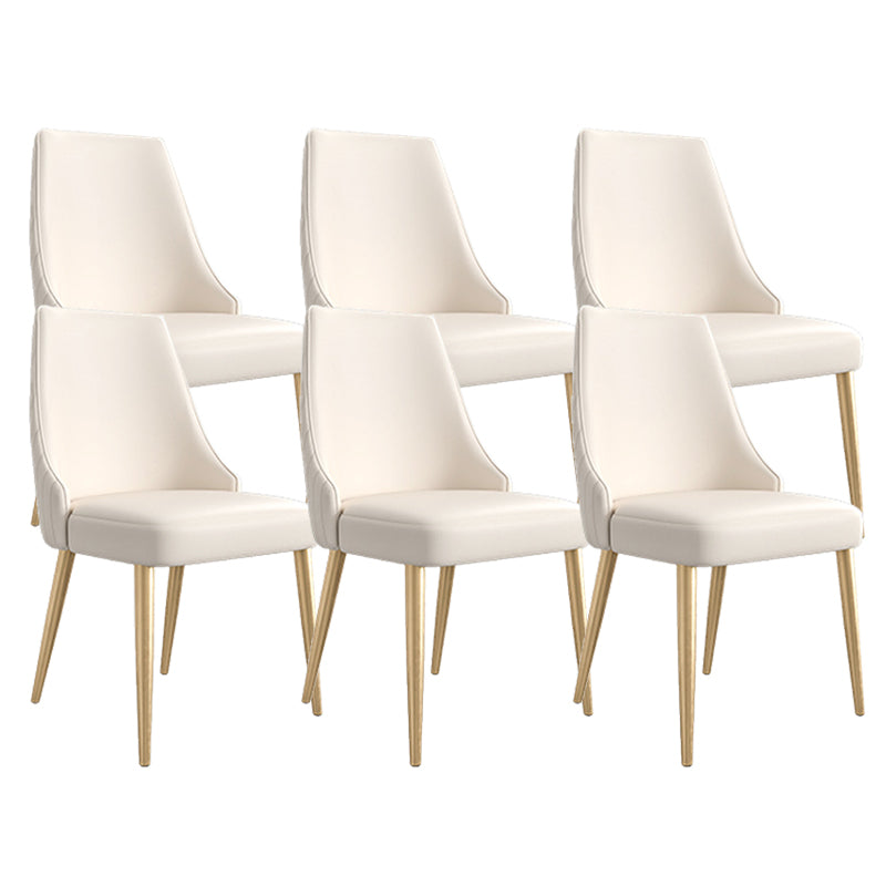 Glam Side Chair Dining Room Gold Legs Dining Armless Parsons Chair