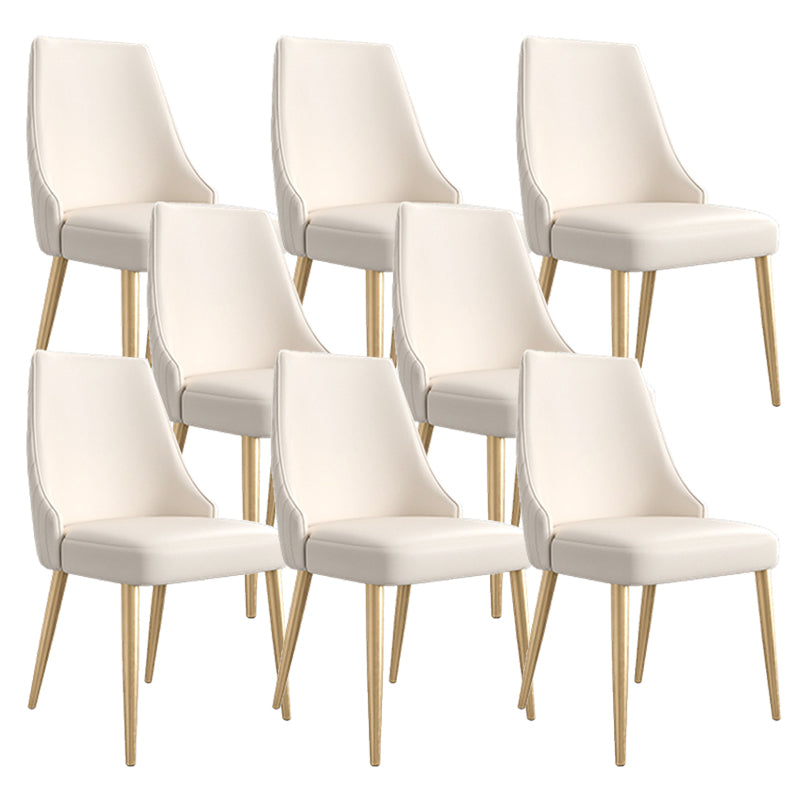 Glam Side Chair Dining Room Gold Legs Dining Armless Parsons Chair