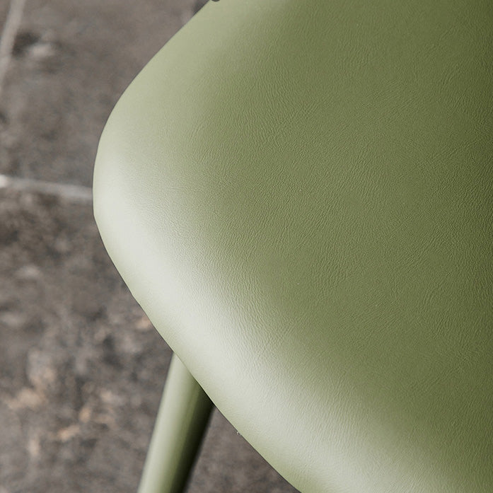 Kitchen Faux Leather Side Chair Modern Style Parsons Armless Chair Set