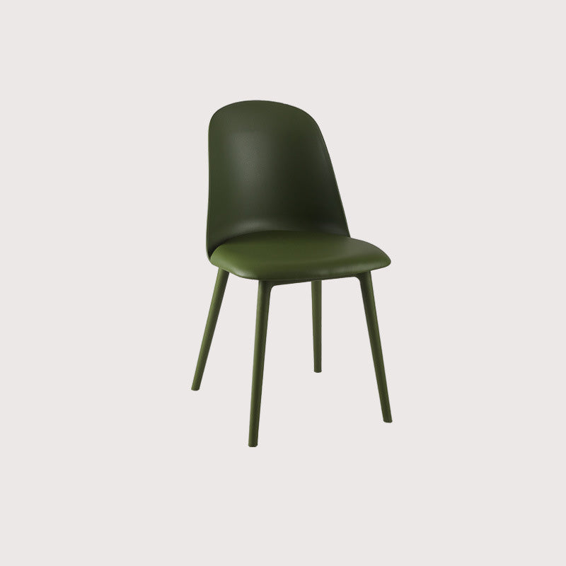 Kitchen Faux Leather Side Chair Modern Style Parsons Armless Chair Set