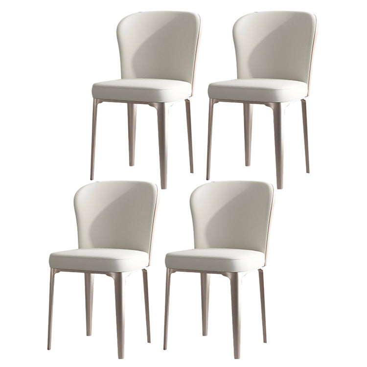 Dining Room Upholstered Armless Chair Home Metal Legs Dining Chair
