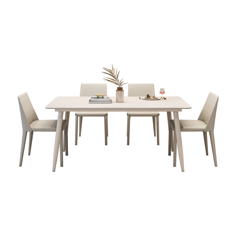White Dining Room Table Sintered Stone Dining Table for Kitchen