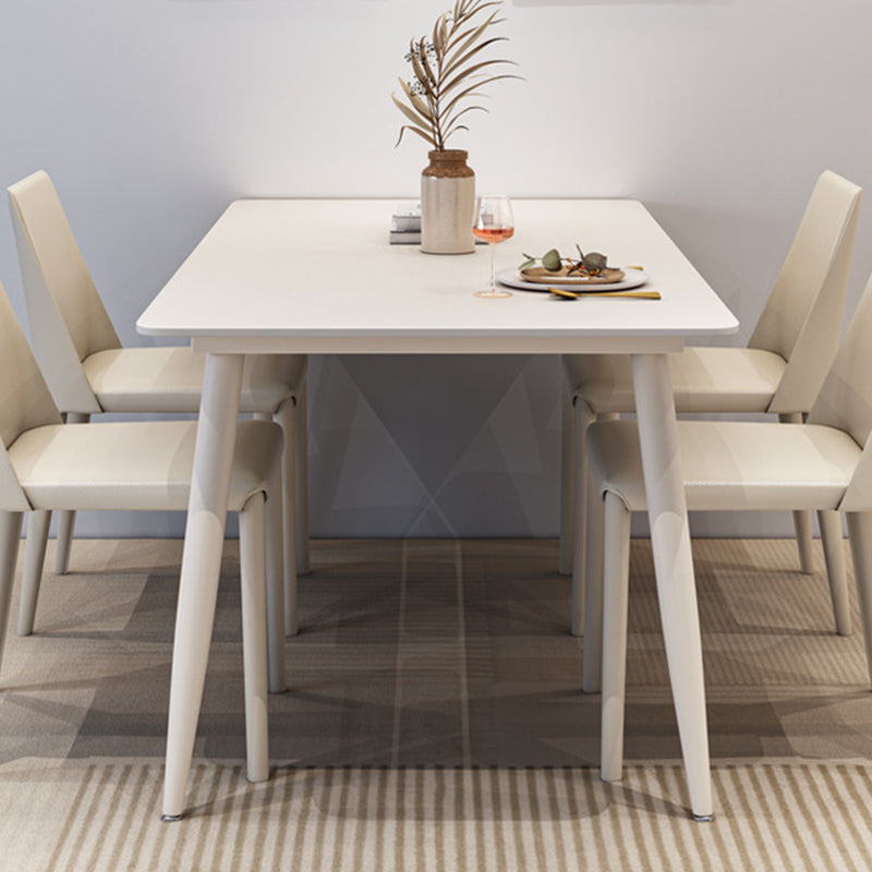 White Dining Room Table Sintered Stone Dining Table for Kitchen