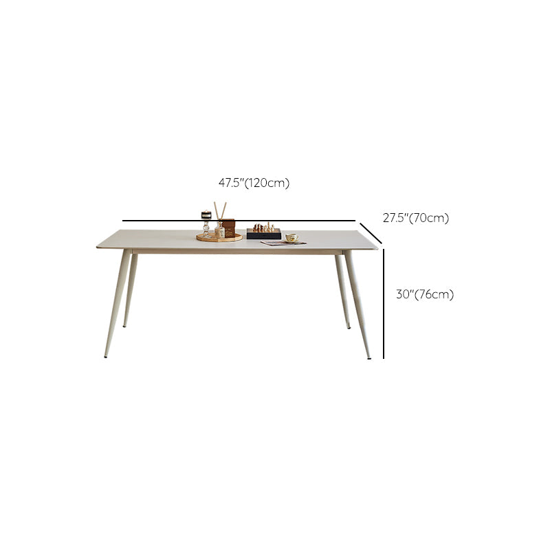 Industrial 4 Legs Dining Room Sintered Stone Dining Table for Kitchen