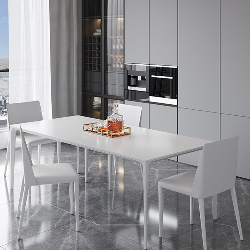 Industrial Dining Room Table Rectangle Stone Dinette Table for Home