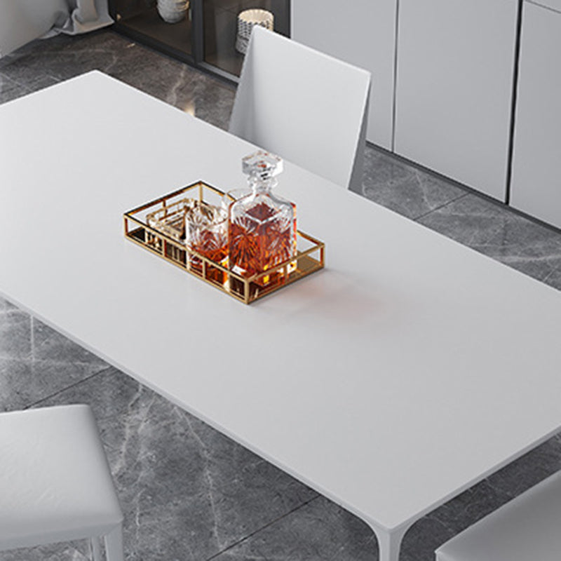 Industrial Dining Room Table Rectangle Stone Dinette Table for Home
