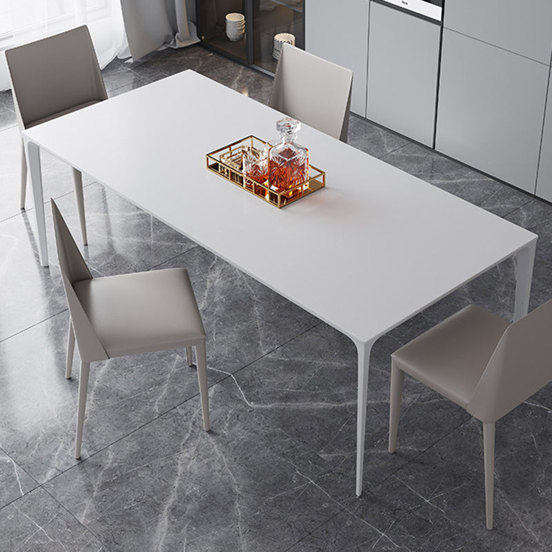 Industrial Dining Room Table Rectangle Stone Dinette Table for Home