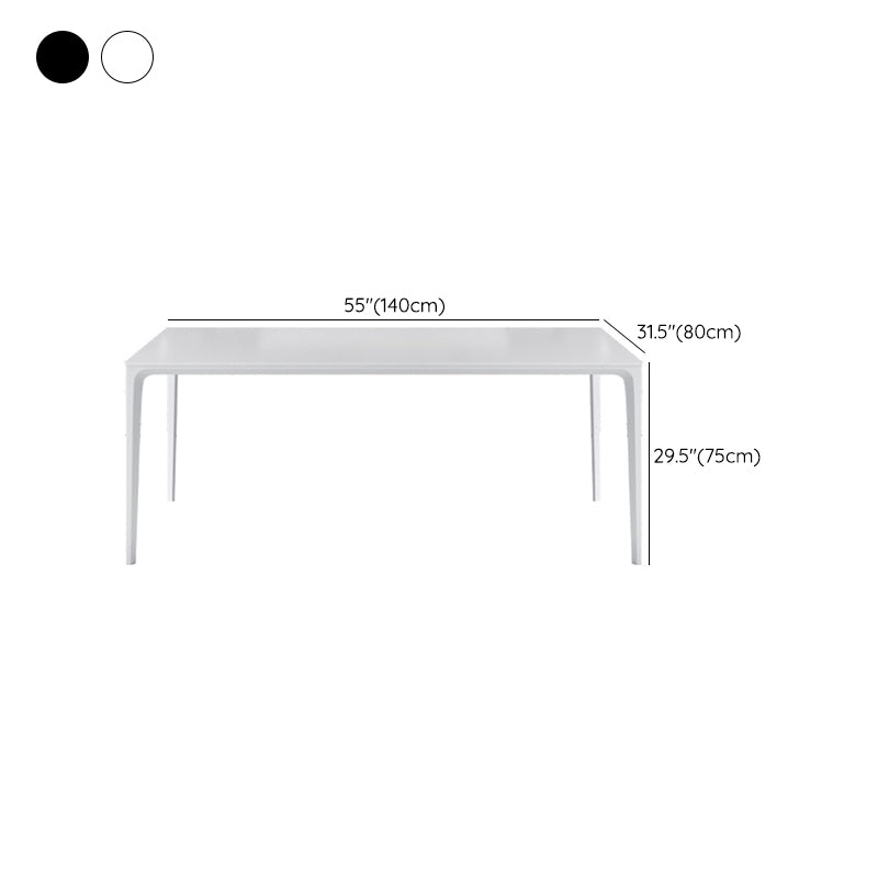 Industrial Dining Room Table Rectangle Stone Dinette Table for Home