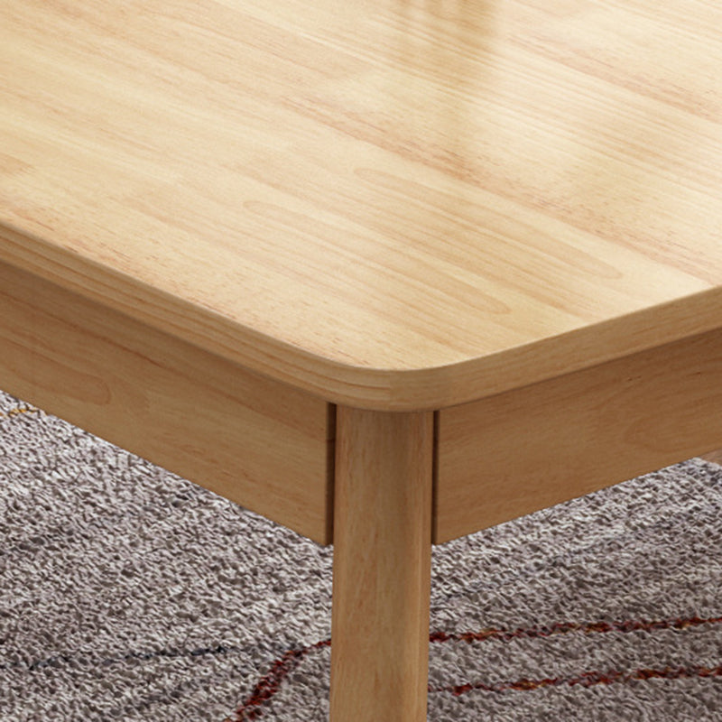 Rubberwood Dining Table Modern Rectangle Dining Table for Kitchen