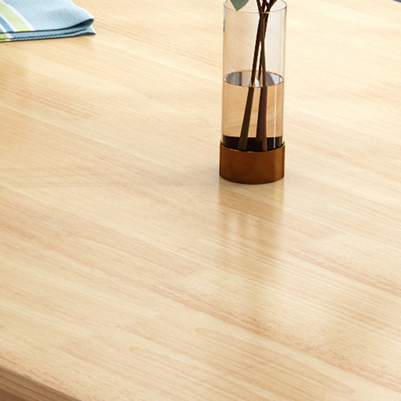 Rubberwood Dining Table Modern Rectangle Dining Table for Kitchen