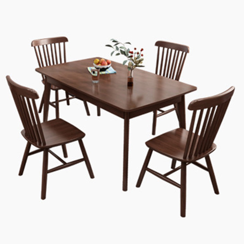Rubberwood Dining Table Modern Rectangle Dining Table for Kitchen
