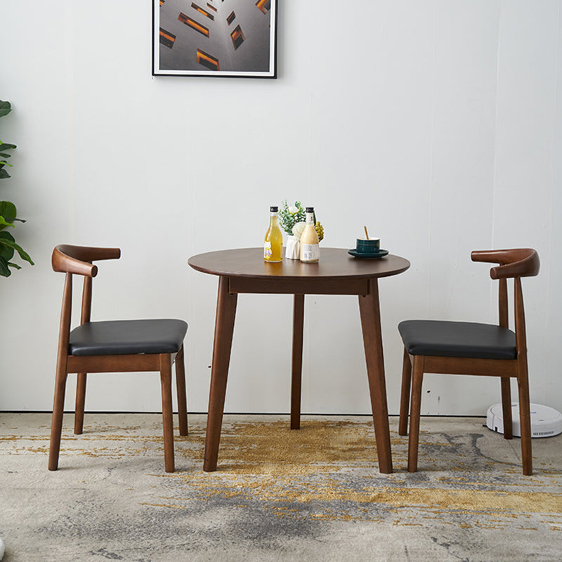 Rubberwood Solid Wood Dining Table Round Dining Table for Dining Room