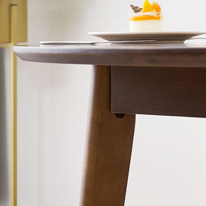 Rubberwood Solid Wood Dining Table Round Dining Table for Dining Room