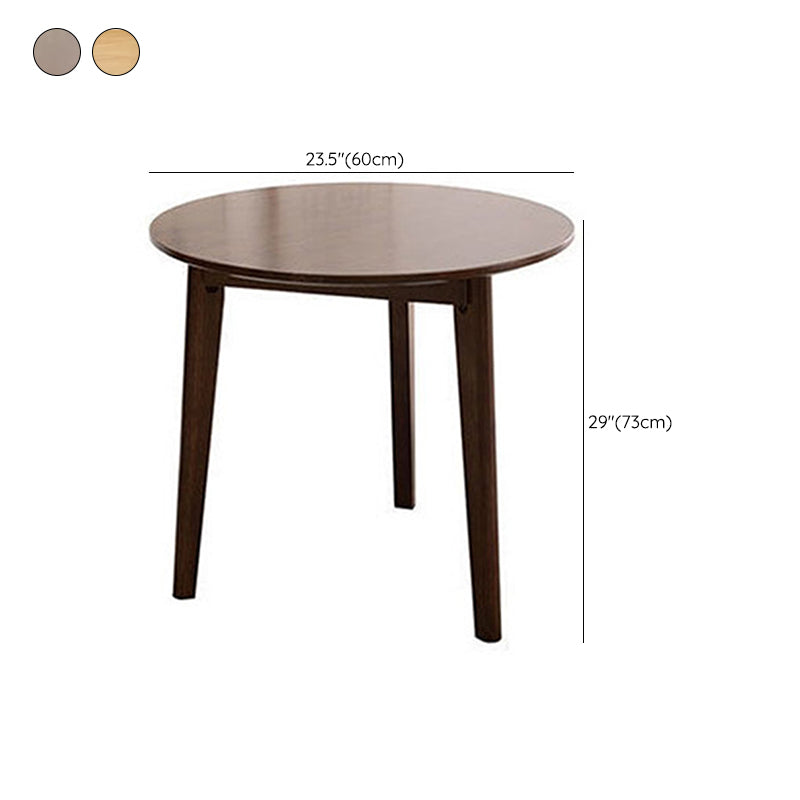 Rubberwood Solid Wood Dining Table Round Dining Table for Dining Room
