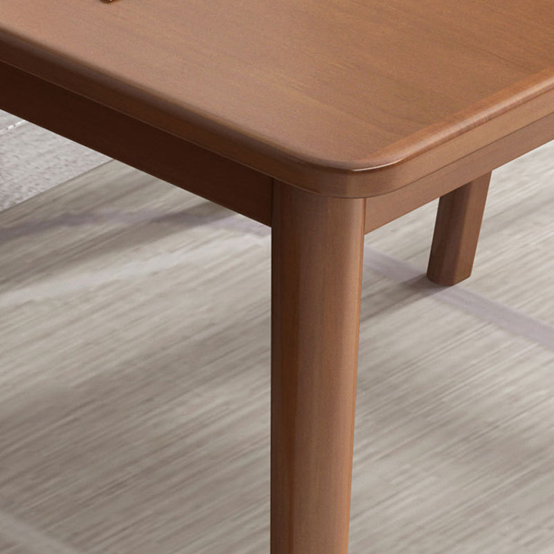 Rubberwood Solid Wood Dining Table Rectangle Dining Table for Kitchen