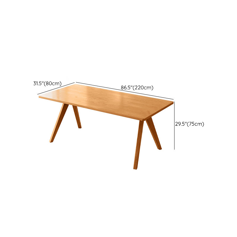 Solid Wood Dining Room Table 4 Legs Dining Table for Kitchen