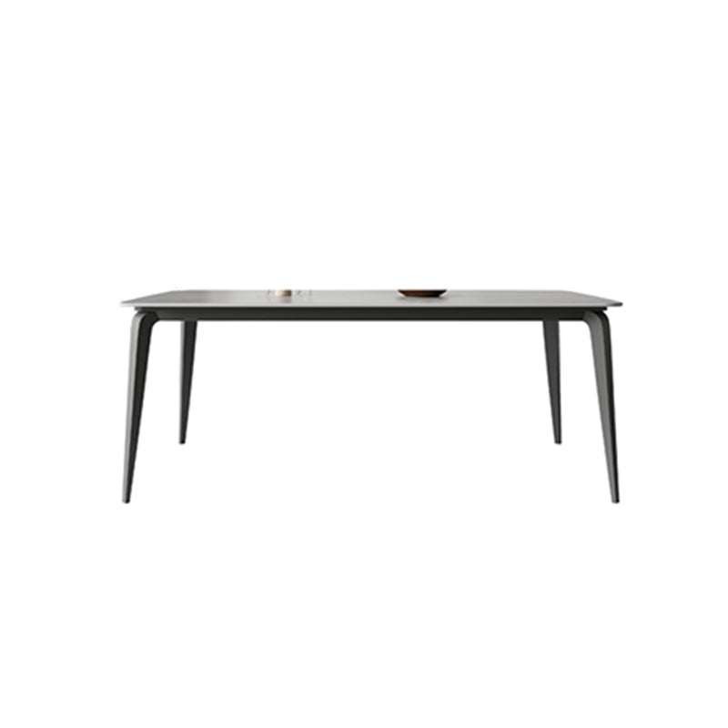 Modern Style Furniture Rectangle Stone Dining Room Table in Grey
