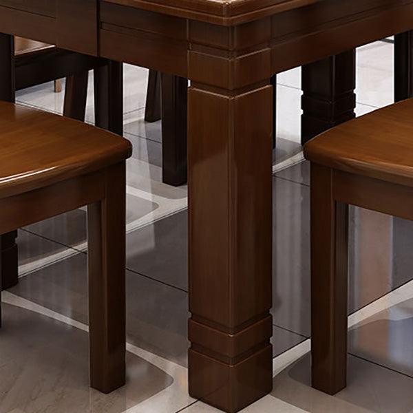 Solid Wood Dining Table 4 Legs Dining Room Table for Kitchen