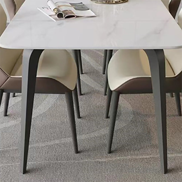 Simplicity Style Furniture Rectangle Stone Dining Room Table for Home