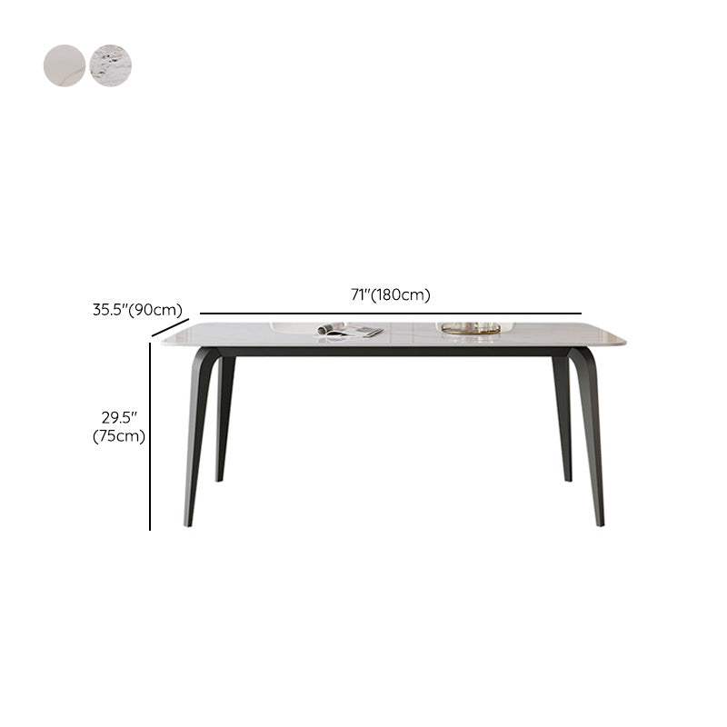 Simplicity Style Furniture Rectangle Stone Dining Room Table for Home