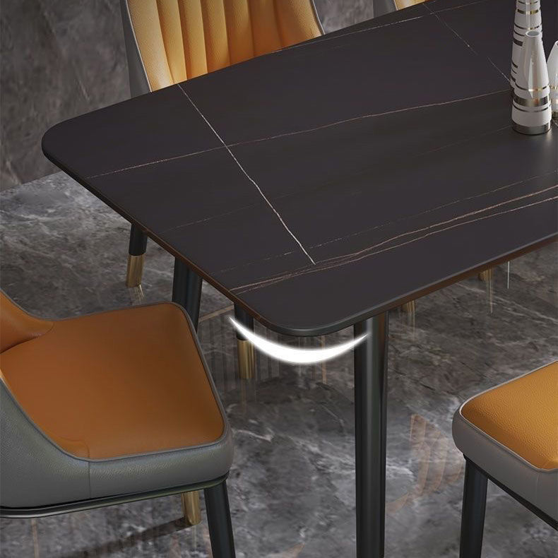 Simplicity Furniture Rectangle Stone Dining Room Table for Dining Room