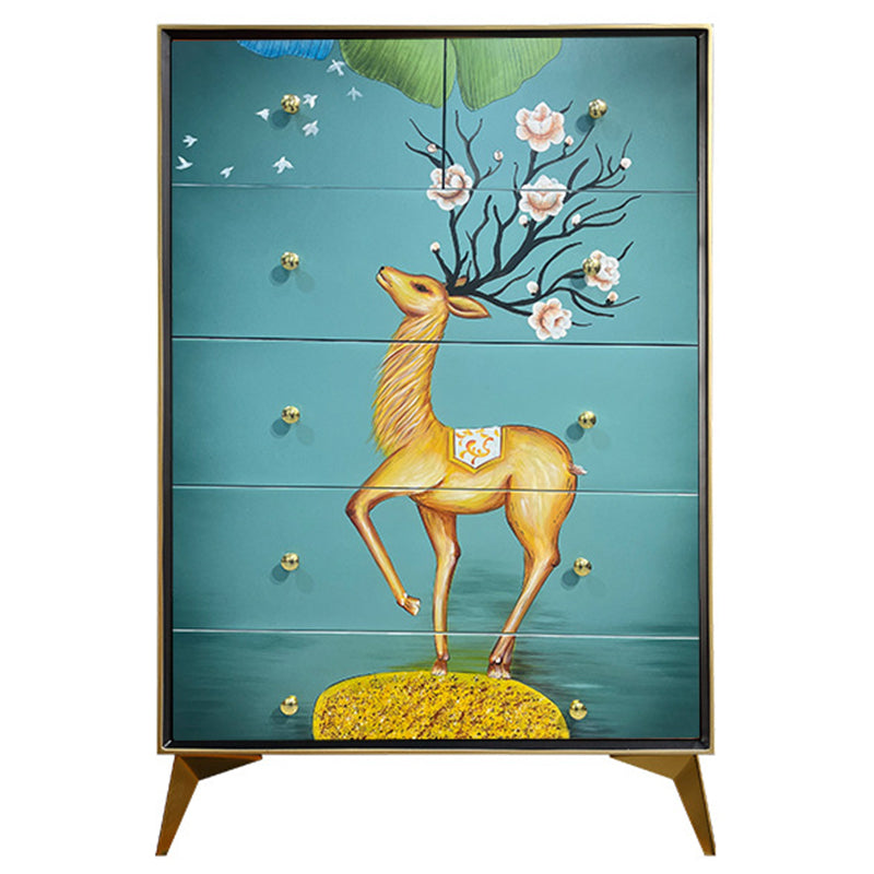 Classic Glam Lingerie Chest Wood Vertical Storage Chest with Drawers for Bedroom