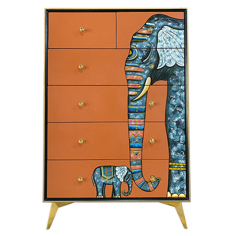 Classic Glam Lingerie Chest Wood Vertical Storage Chest with Drawers for Bedroom