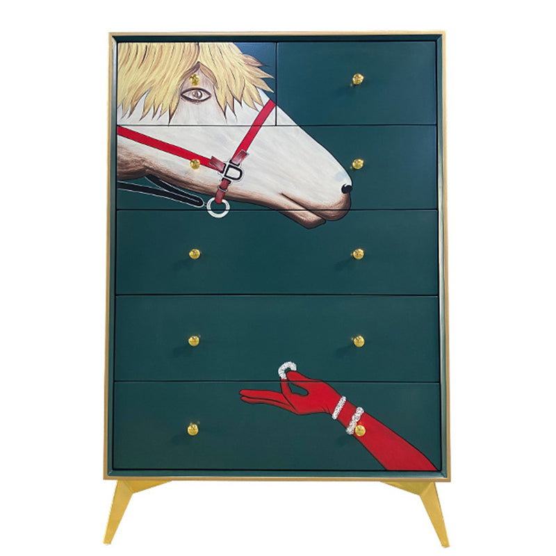 Classic Glam Lingerie Chest Wood Vertical Storage Chest with Drawers for Bedroom