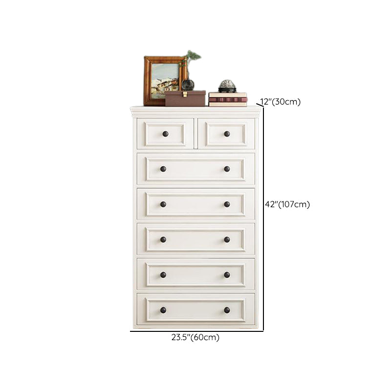 American Traditional Vertical Lingerie Chest Wood Storage Chest for Bedroom