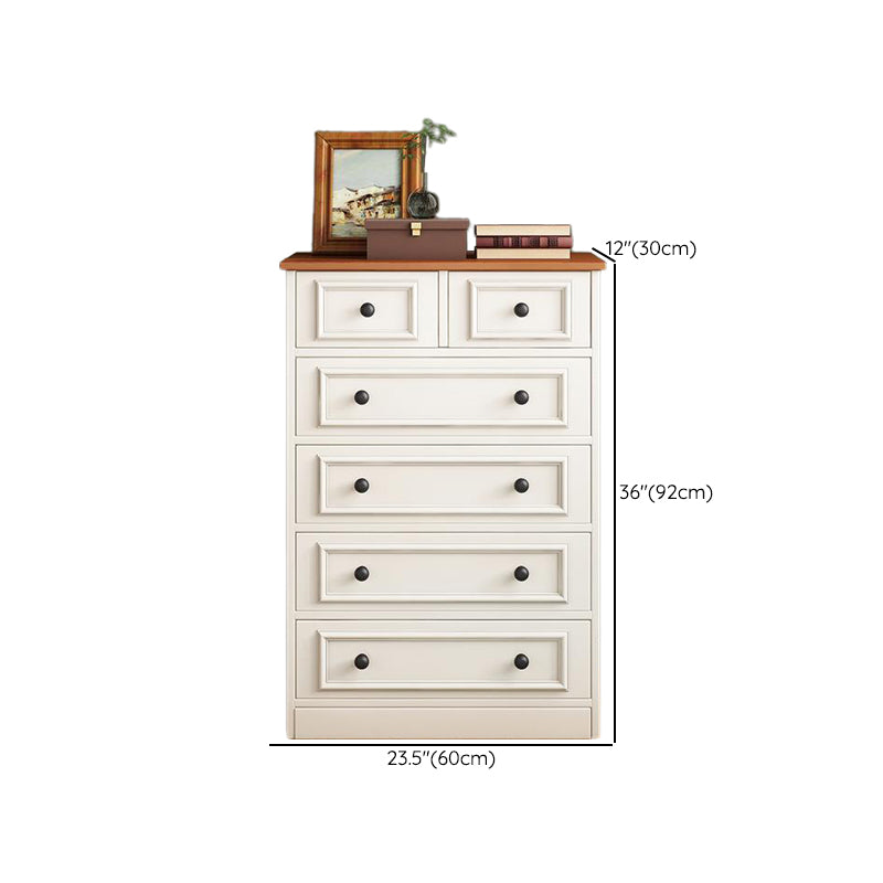 American Traditional Vertical Lingerie Chest Wood Storage Chest for Bedroom