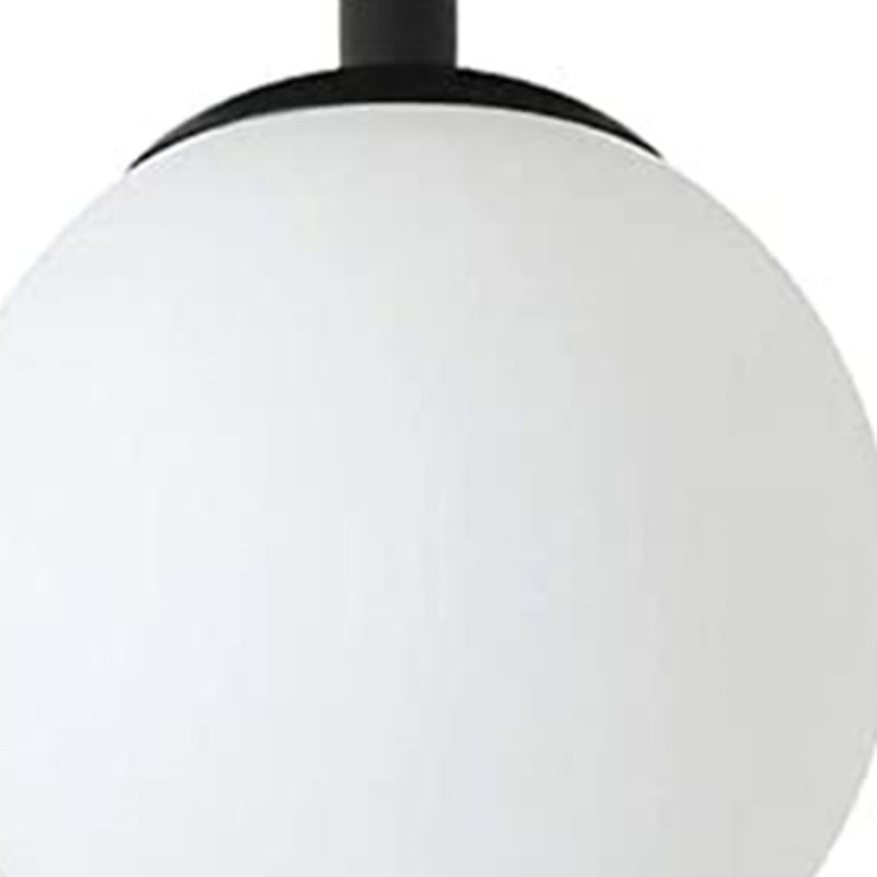 White Globe Shaded Ceiling Light Modernism Flush Mount Lighting for Foyer
