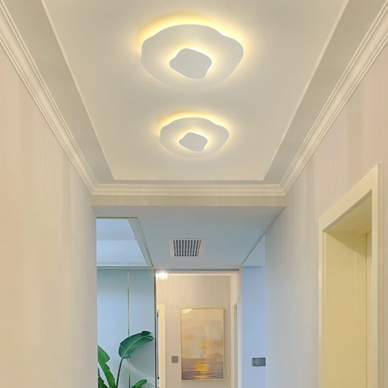 LED Modern Metal Flush Mount Geometric Shape Ceiling Light for Bedroom