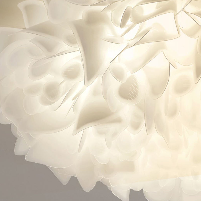 LED Modern Metal Flush Mount Geometric Shape Ceiling Light with PVC Shade for Bedroom