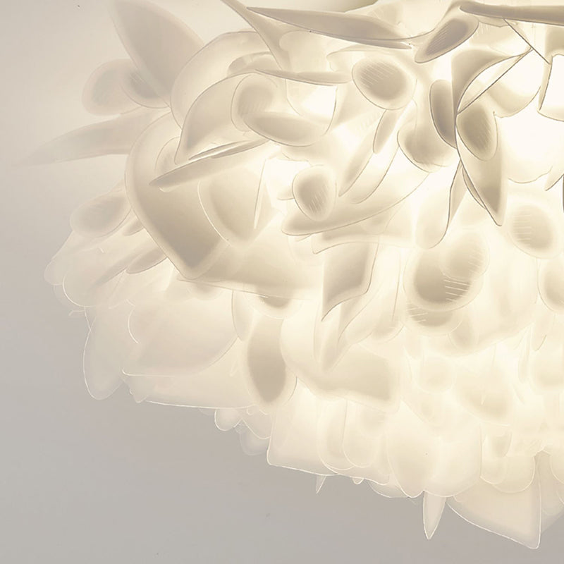 LED Modern Metal Flush Mount Geometric Shape Ceiling Light with PVC Shade for Bedroom