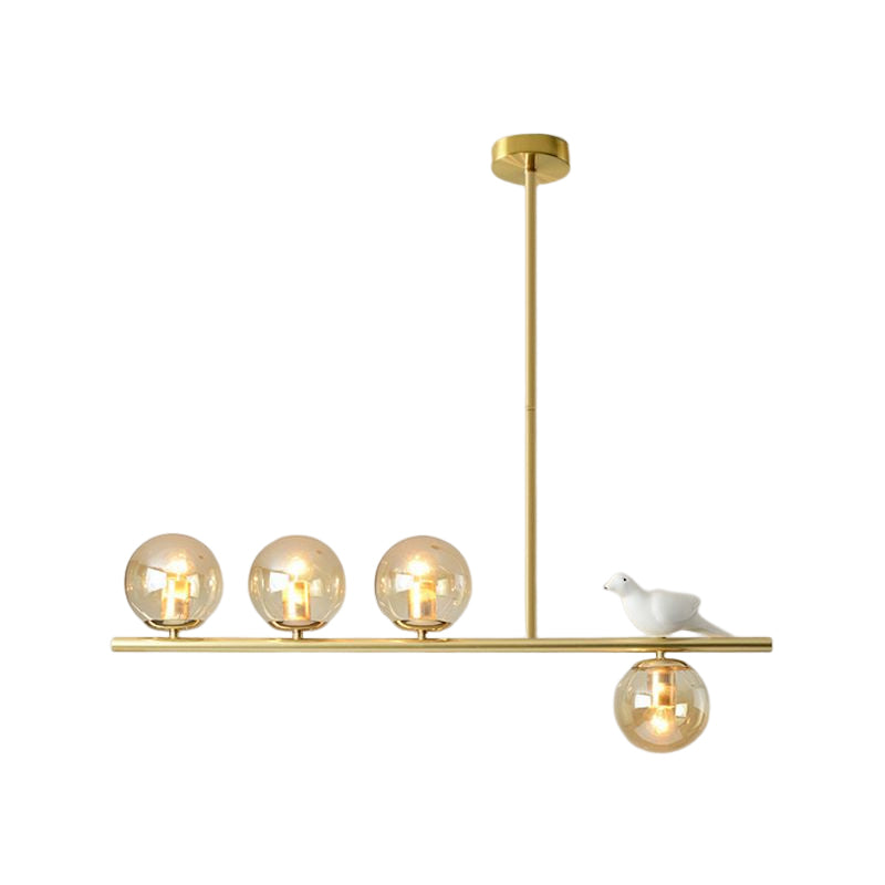 Hanging Island Lights Modern Chandelier Light Fixture in Gold for Dining Room
