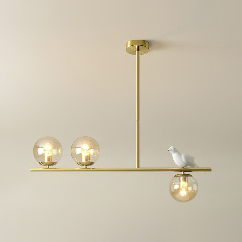 Hanging Island Lights Modern Chandelier Light Fixture in Gold for Dining Room