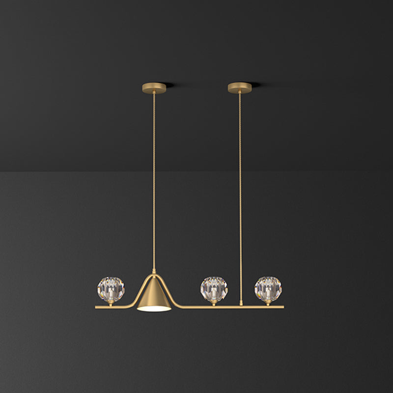 Modern Style Ball Shape Island Pendants Crystal Pendant Lights for Dining Room