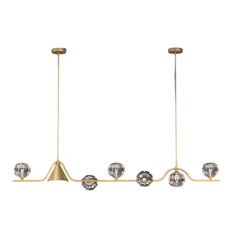 Modern Style Ball Shape Island Pendants Crystal Pendant Lights for Dining Room