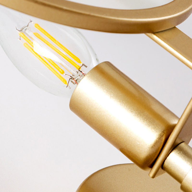 Single Golden Modern Wall Mounted Sconce Shaded Wall Light for Foyer