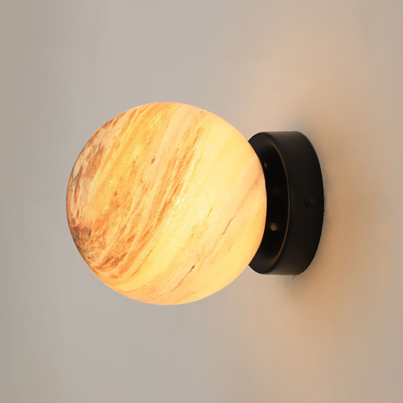 Modern Wall Sconce Globe Glass Wall Light Fixture for Living Room