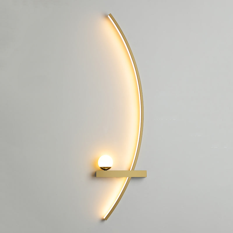 Metal Linear Shape Wall Light Modern Style 2-Lights Wall Mount Light Fixture