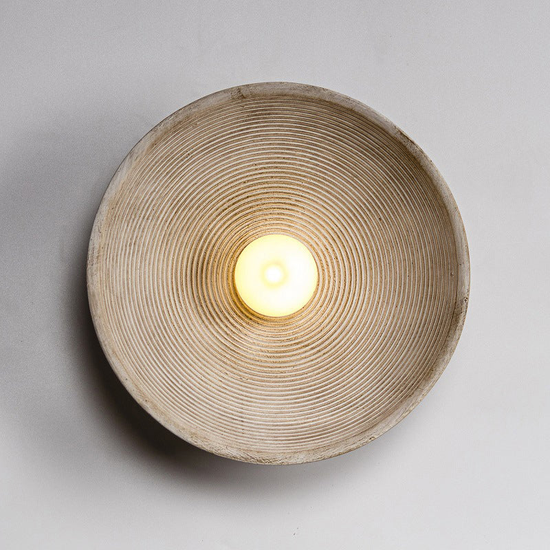 Simple Circle Wall Lamps Resin Wall Light Fixtures for Living Room