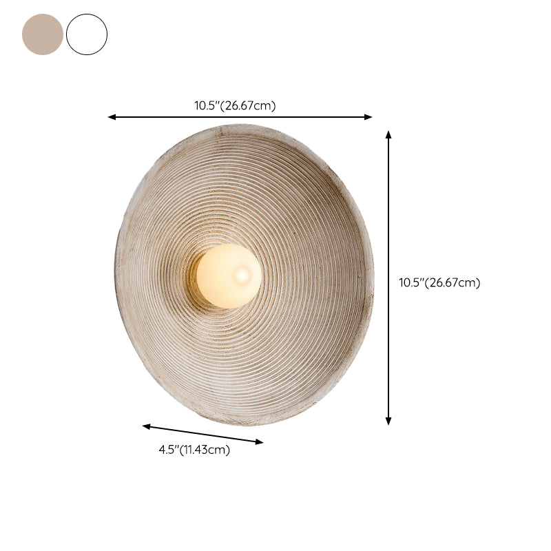 Simple Circle Wall Lamps Resin Wall Light Fixtures for Living Room