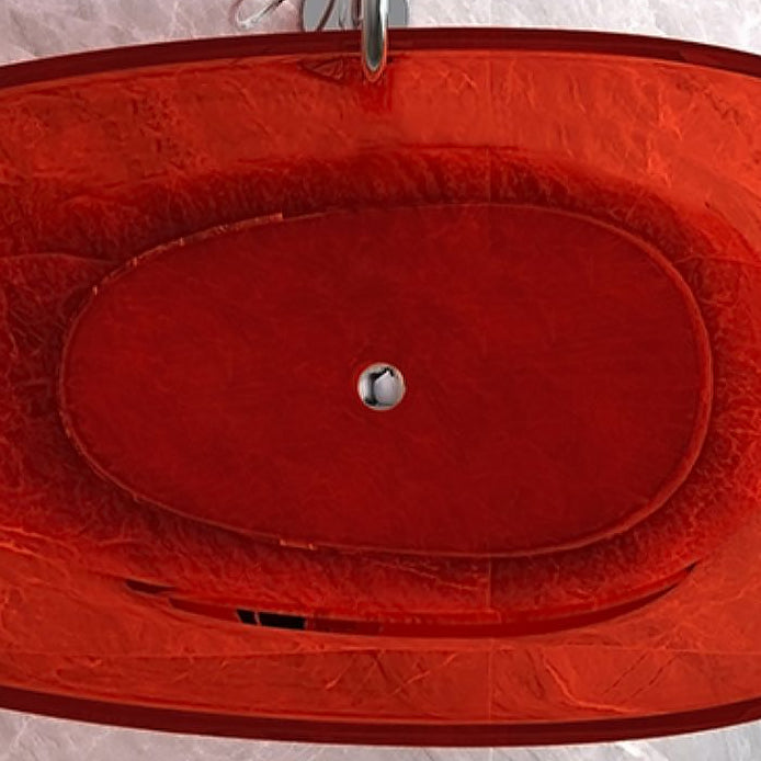 Modern Style Transparent Bathtub Oval Freestanding Bathtub for Bathroom