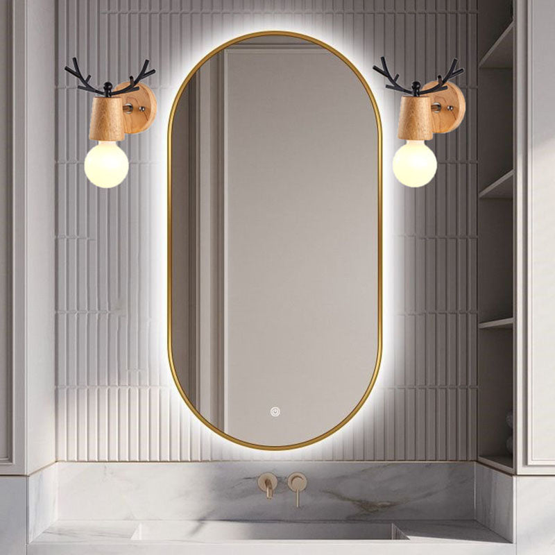 Nordic Style Iron Vanity Light Antler Shape Vanity Lamp for Living Room