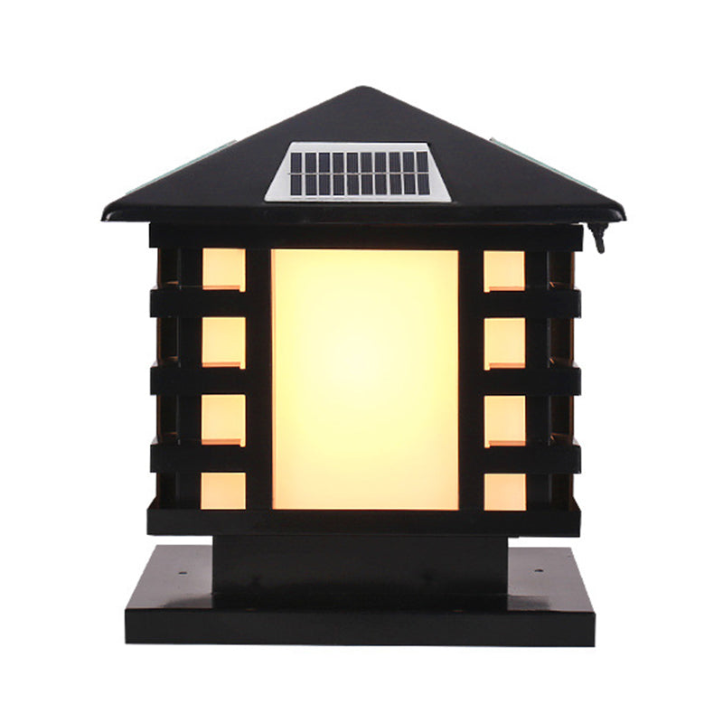 Contemporary Pillar Lamp Household Outdoor Lamp for Backyard