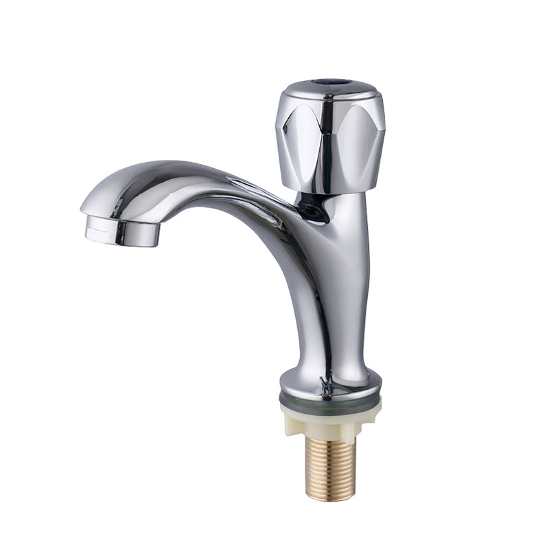 Contemporary Faucet Knob Handle 1 Hole Low Arc Solid Brass Faucet
