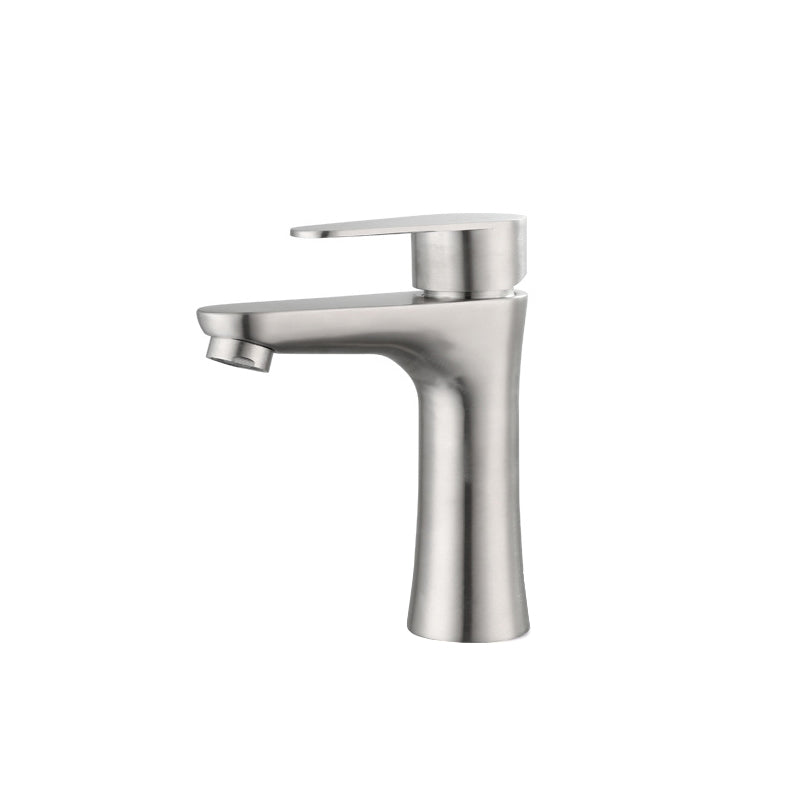 Modern Vessel Faucet Stainless Steel Lever Handles Bathroom Sink Faucet