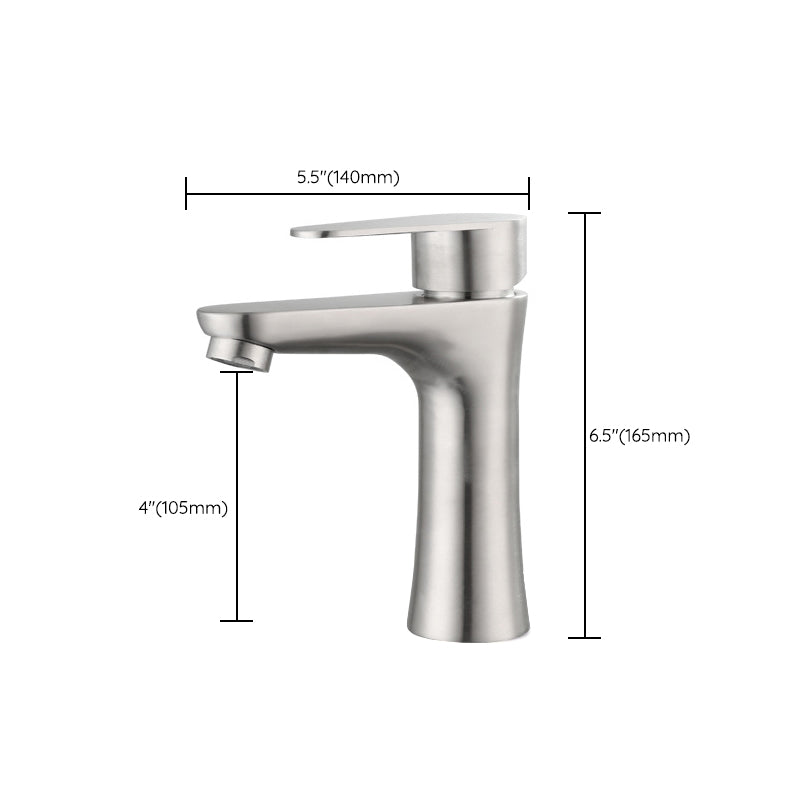 Modern Vessel Faucet Stainless Steel Lever Handles Bathroom Sink Faucet