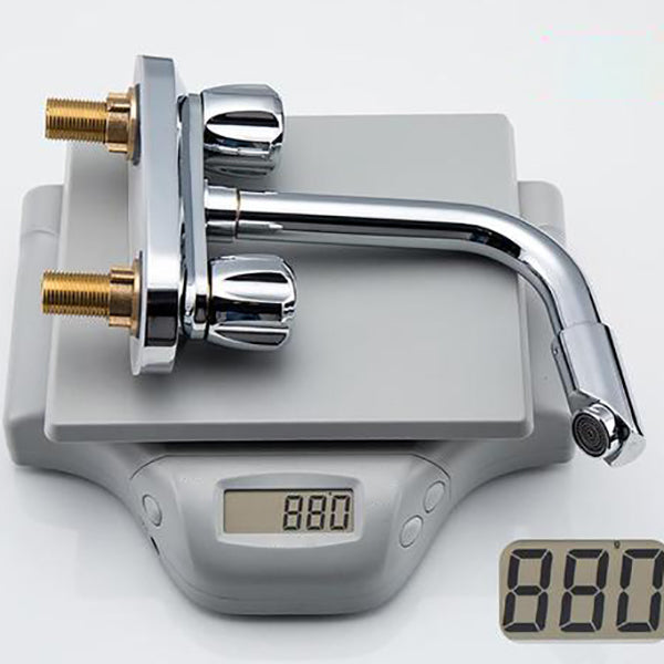 Modern Style Bathroom Faucet Double Handles Faucet Swivel Spout Faucet